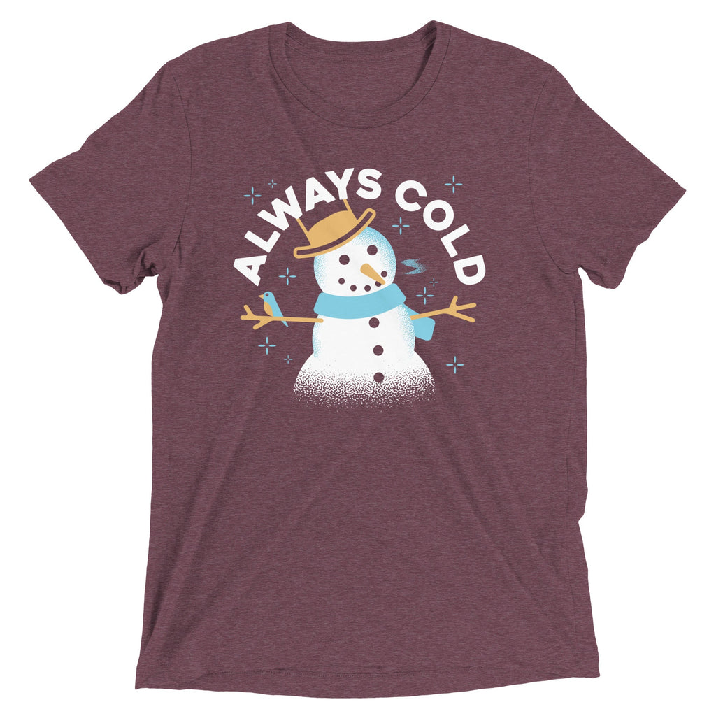 Always Cold Men's Tri-Blend Tee Hoodie, Sweatshirt | CoreVibeTees.com (Image 4)