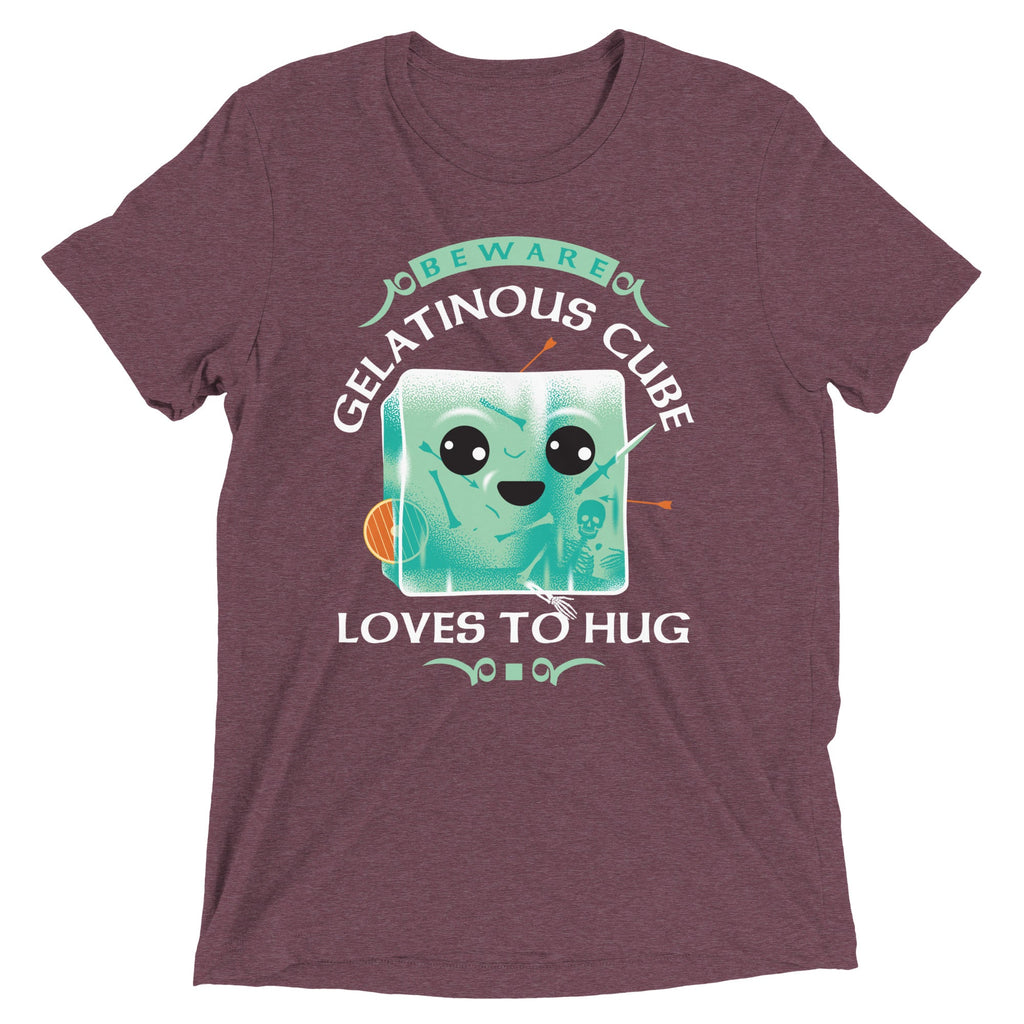 Gelatinous Cube Loves To Hug Men's Tri-Blend Tee Hoodie, Sweatshirt | CoreVibeTees.com (Image 3)