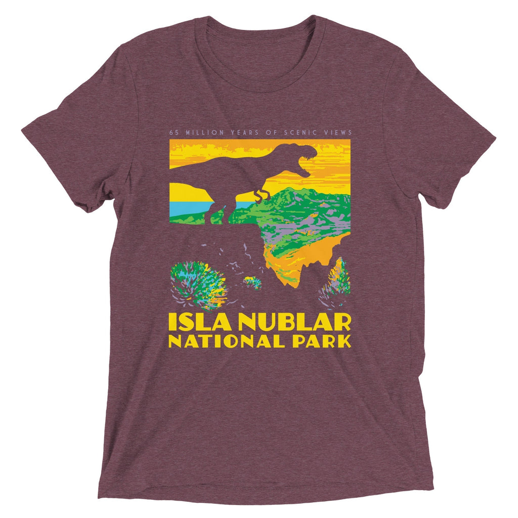 Isla Nublar National Park Men's Tri-Blend Tee Hoodie, Sweatshirt | CoreVibeTees.com (Image 5)