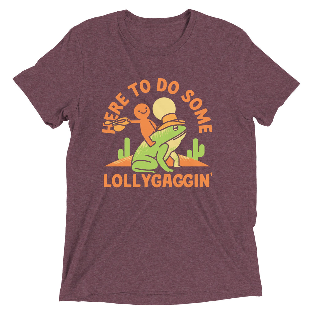 Here To Do Some Lollygaggin Men's Tri-Blend Tee Hoodie, Sweatshirt | CoreVibeTees.com (Image 4)