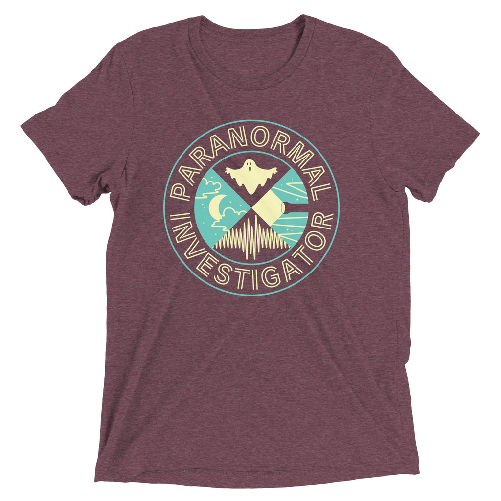 Paranormal Investigator Men's Tri-Blend Tee Hoodie, Sweatshirt | CoreVibeTees.com (Image 4)