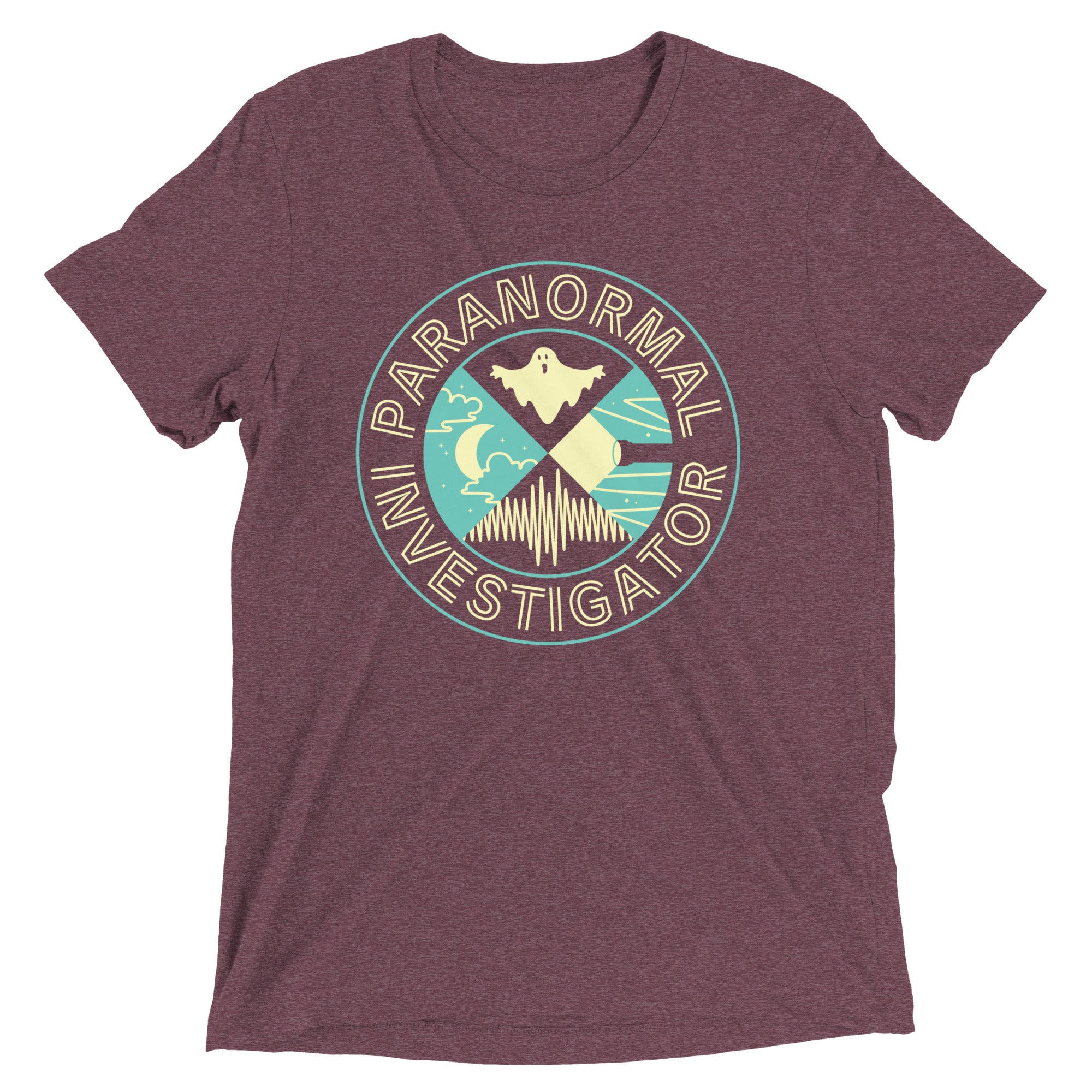 Paranormal Investigator Men's Tri-Blend Tee Hoodie, Sweatshirt | CoreVibeTees.com (Image 4)