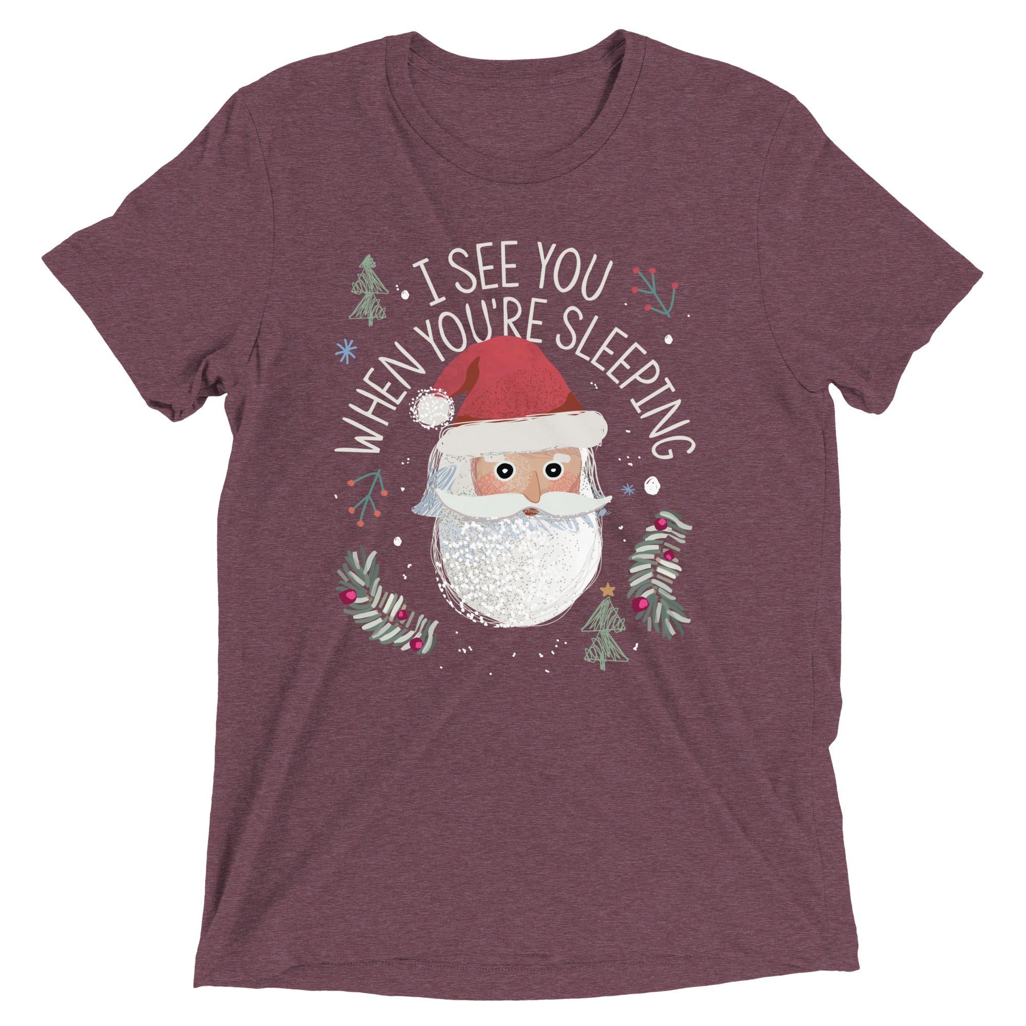 I See You When You're Sleeping Men's Tri-Blend Tee Hoodie, Sweatshirt | CoreVibeTees.com (Image 5)