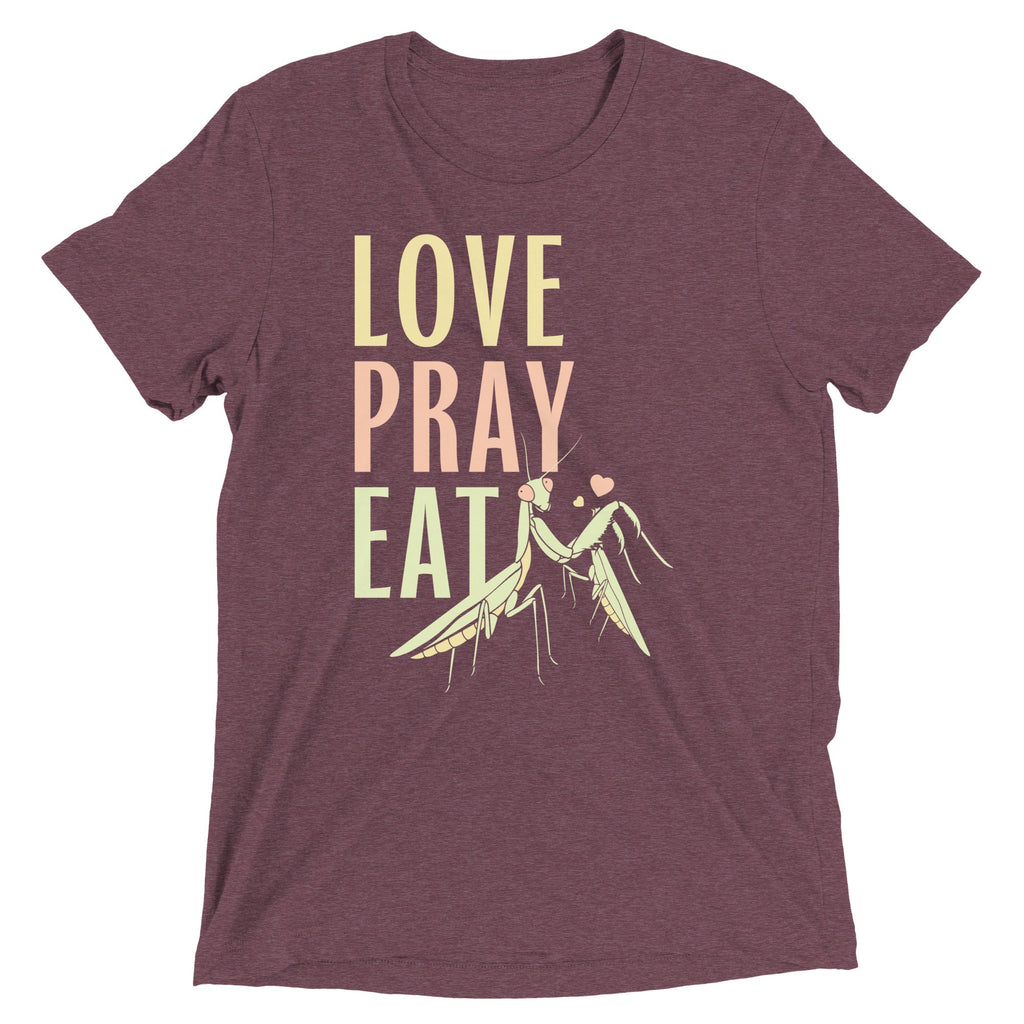 Love Pray Eat Men's Tri-Blend Tee Hoodie, Sweatshirt | CoreVibeTees.com (Image 4)