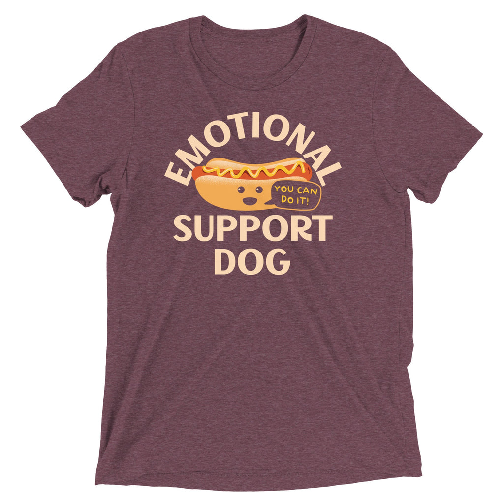 Emotional Support Dog Men's Tri-Blend Tee Hoodie, Sweatshirt | CoreVibeTees.com (Image 5)