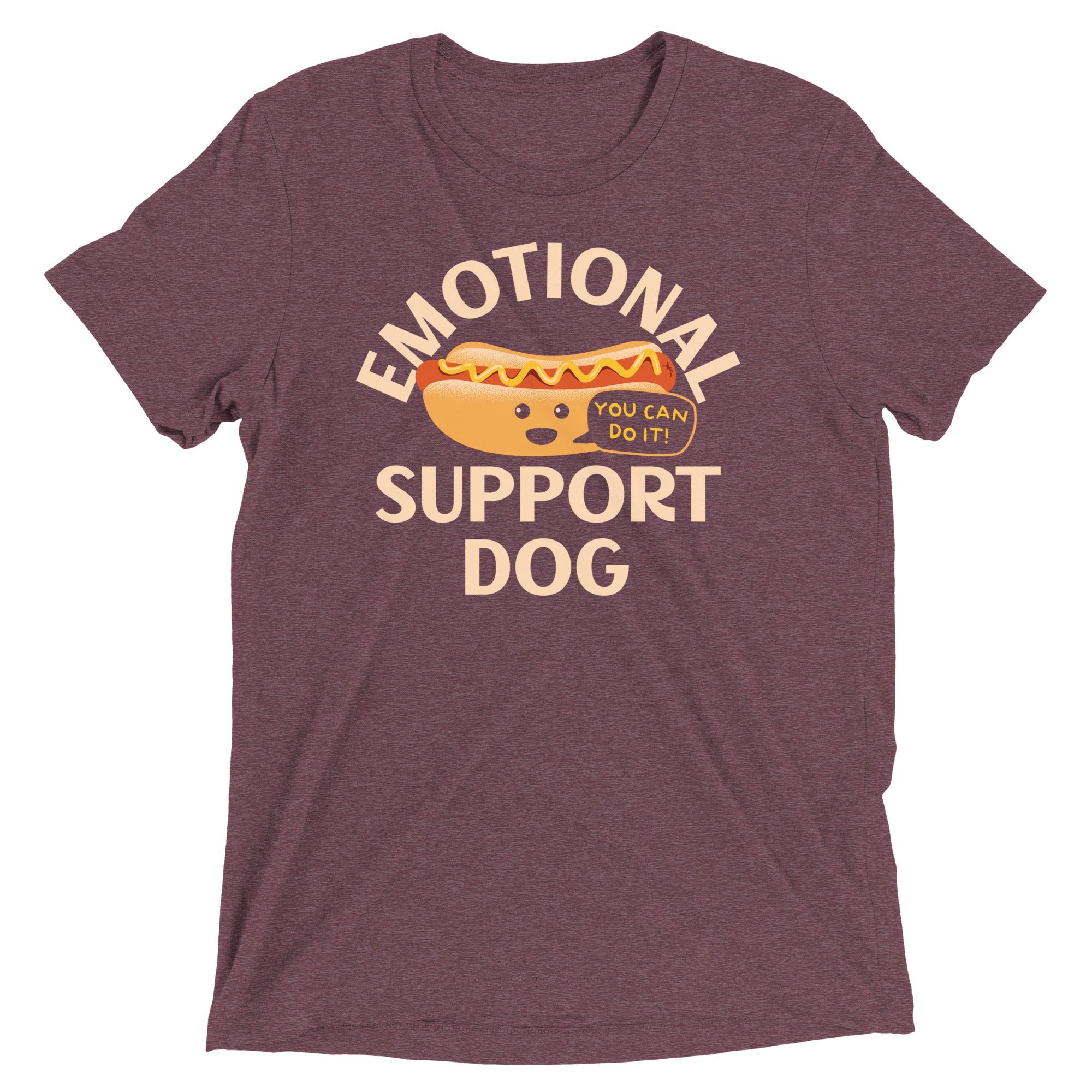 Emotional Support Dog Men's Tri-Blend Tee Hoodie, Sweatshirt | CoreVibeTees.com (Image 5)