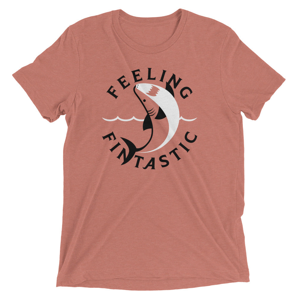 Feeling Fintastic Men's Tri-Blend Tee Hoodie, Sweatshirt | CoreVibeTees.com (Image 4)