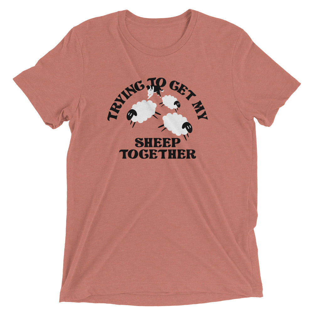 Trying To Get My Sheep Together Men's Tri-Blend Tee Hoodie, Sweatshirt | CoreVibeTees.com (Image 5)