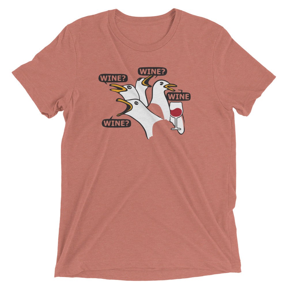 Wine Wine Wine Wine Men's Tri-Blend Tee Hoodie, Sweatshirt | CoreVibeTees.com (Image 3)
