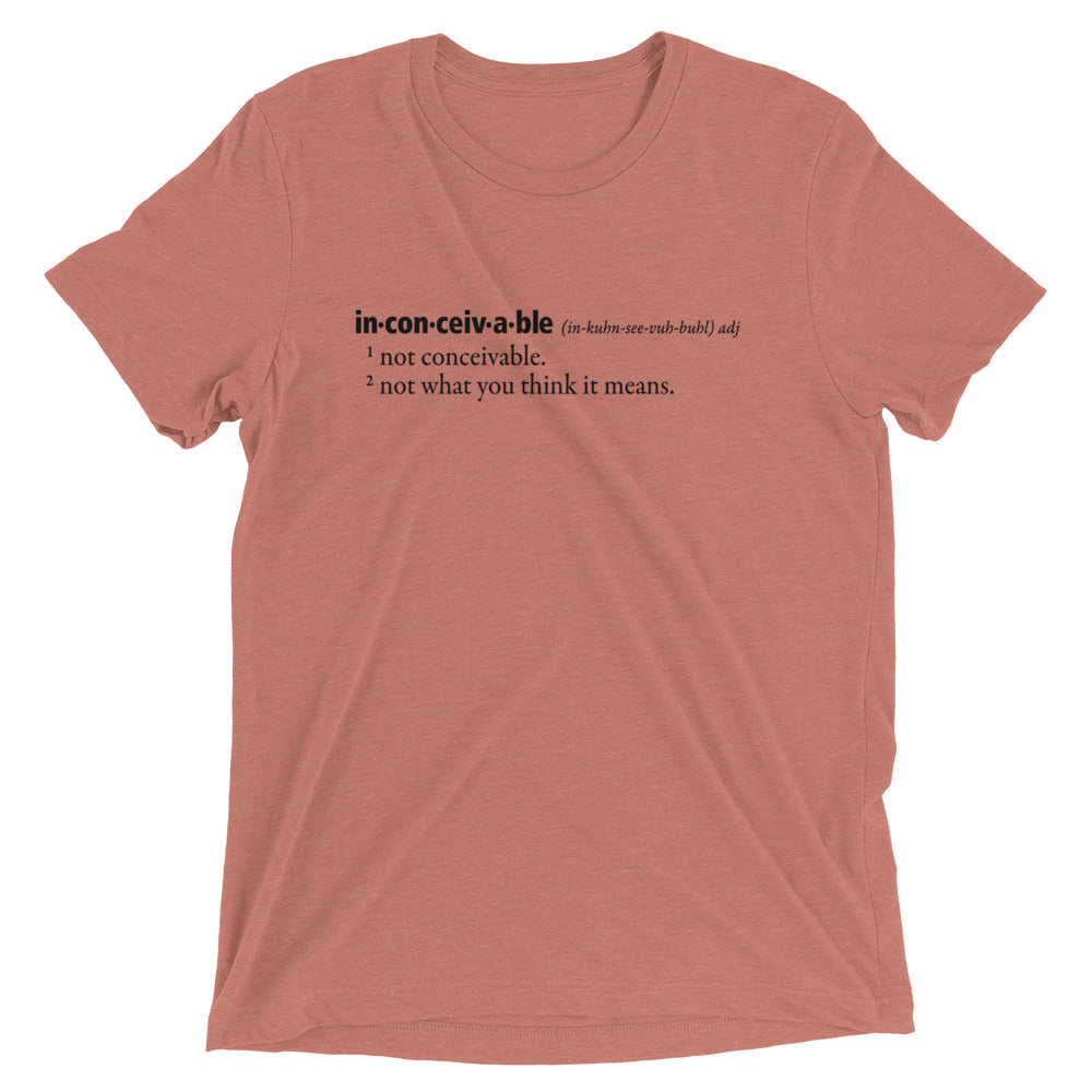 Inconceivable Definition Men's Tri-Blend Tee Hoodie, Sweatshirt | CoreVibeTees.com (Image 3)