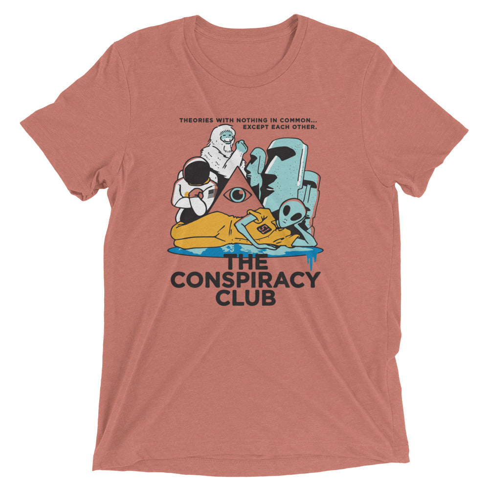 The Conspiracy Club Men's Tri-Blend Tee Hoodie, Sweatshirt | CoreVibeTees.com (Image 3)