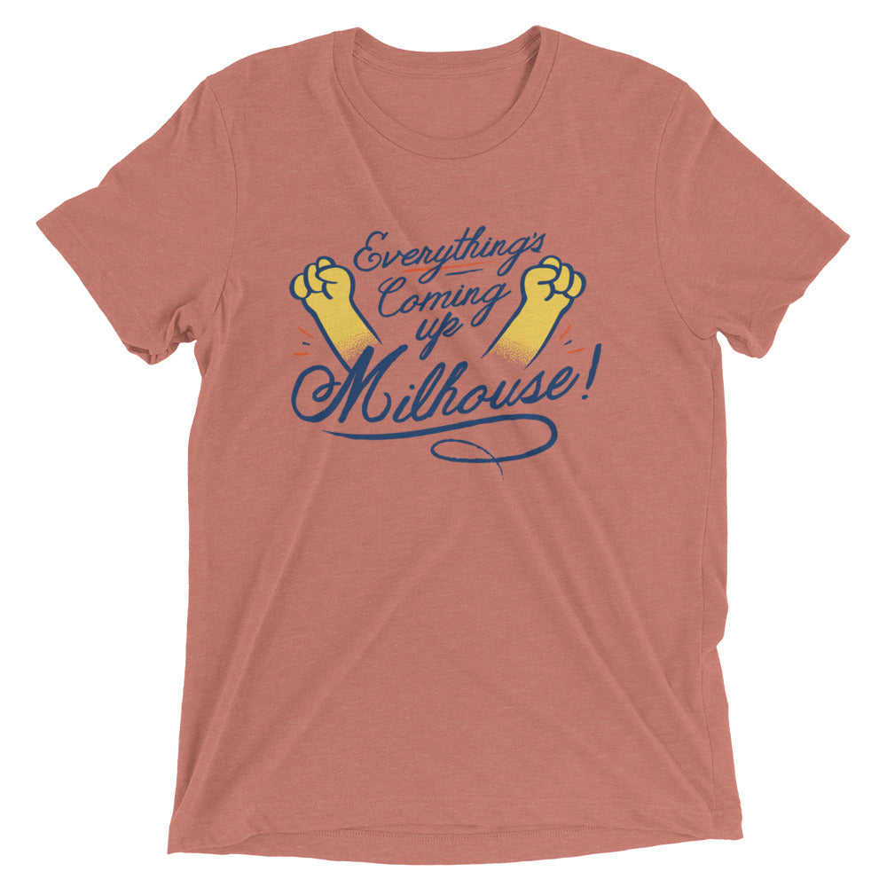 Everything's Coming Up Milhouse! Men's Tri-Blend Tee Hoodie, Sweatshirt | CoreVibeTees.com (Image 3)