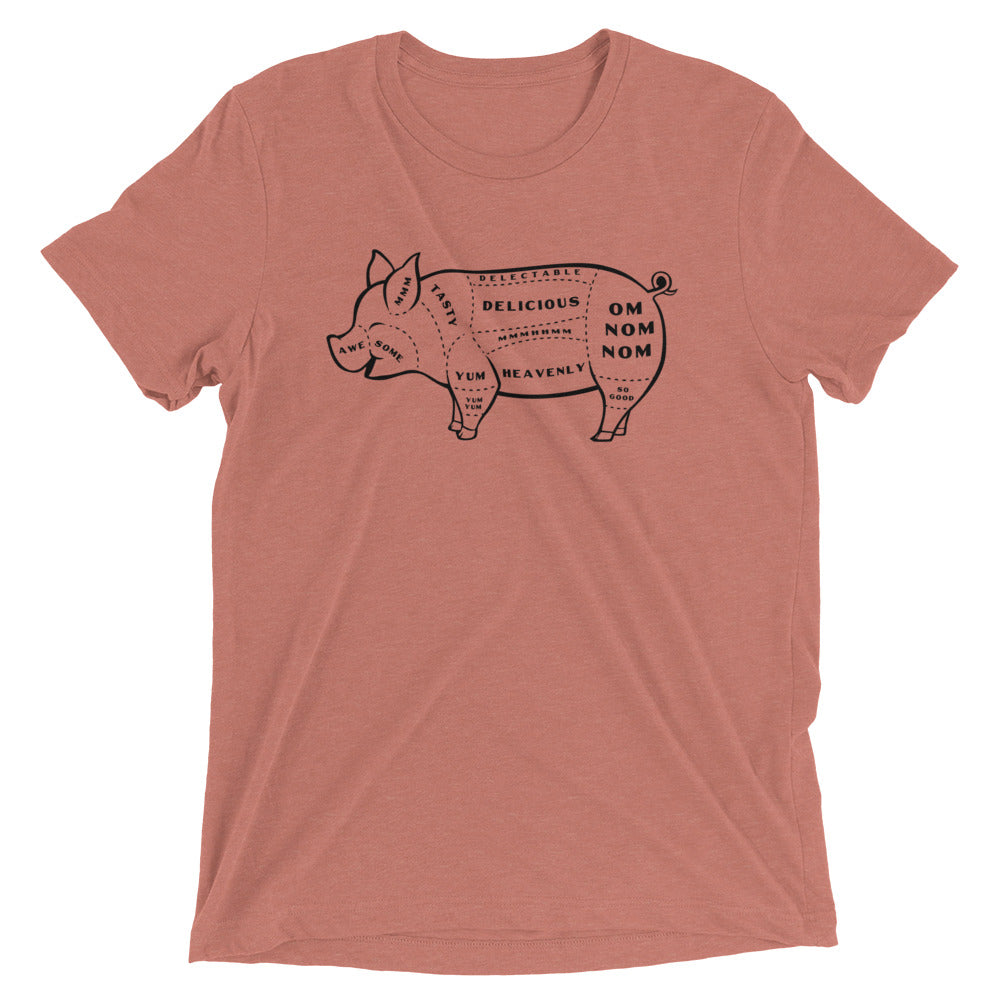 Tasty Pig Cuts Men's Tri-Blend Tee Hoodie, Sweatshirt | CoreVibeTees.com (Image 4)