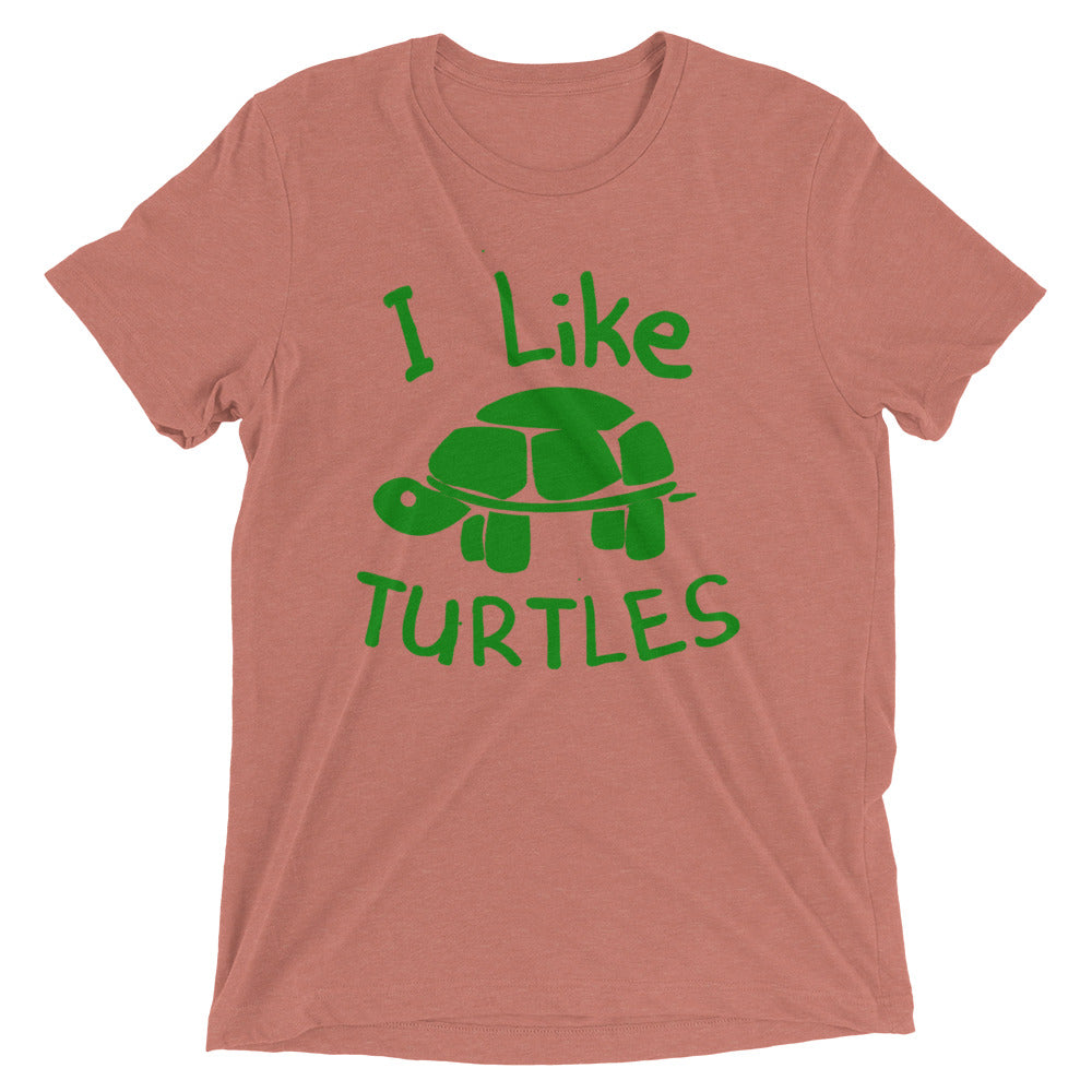 I Like Turtles Men's Tri-Blend Tee Hoodie, Sweatshirt | CoreVibeTees.com (Image 2)