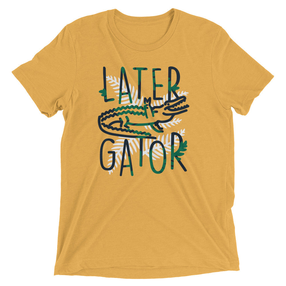 Later Gator Men's Tri-Blend Tee Hoodie, Sweatshirt | CoreVibeTees.com (Image 3)