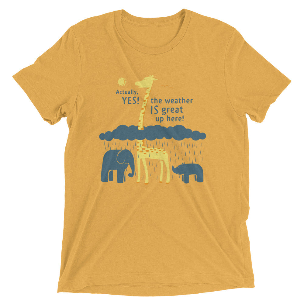 The Weather Is Great Up Here! Men's Tri-Blend Tee Hoodie, Sweatshirt | CoreVibeTees.com (Image 3)