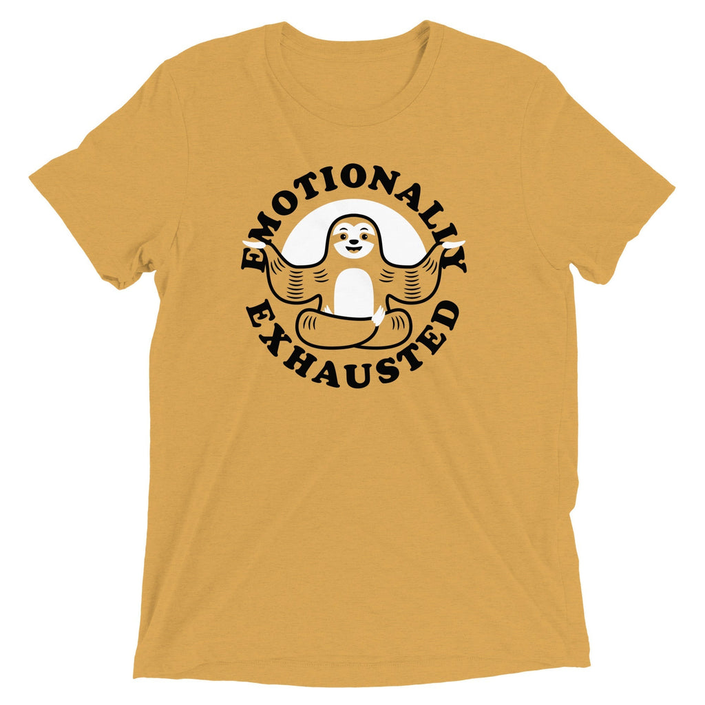 Emotionally Exhausted Men's Tri-Blend Tee Hoodie, Sweatshirt | CoreVibeTees.com (Image 5)