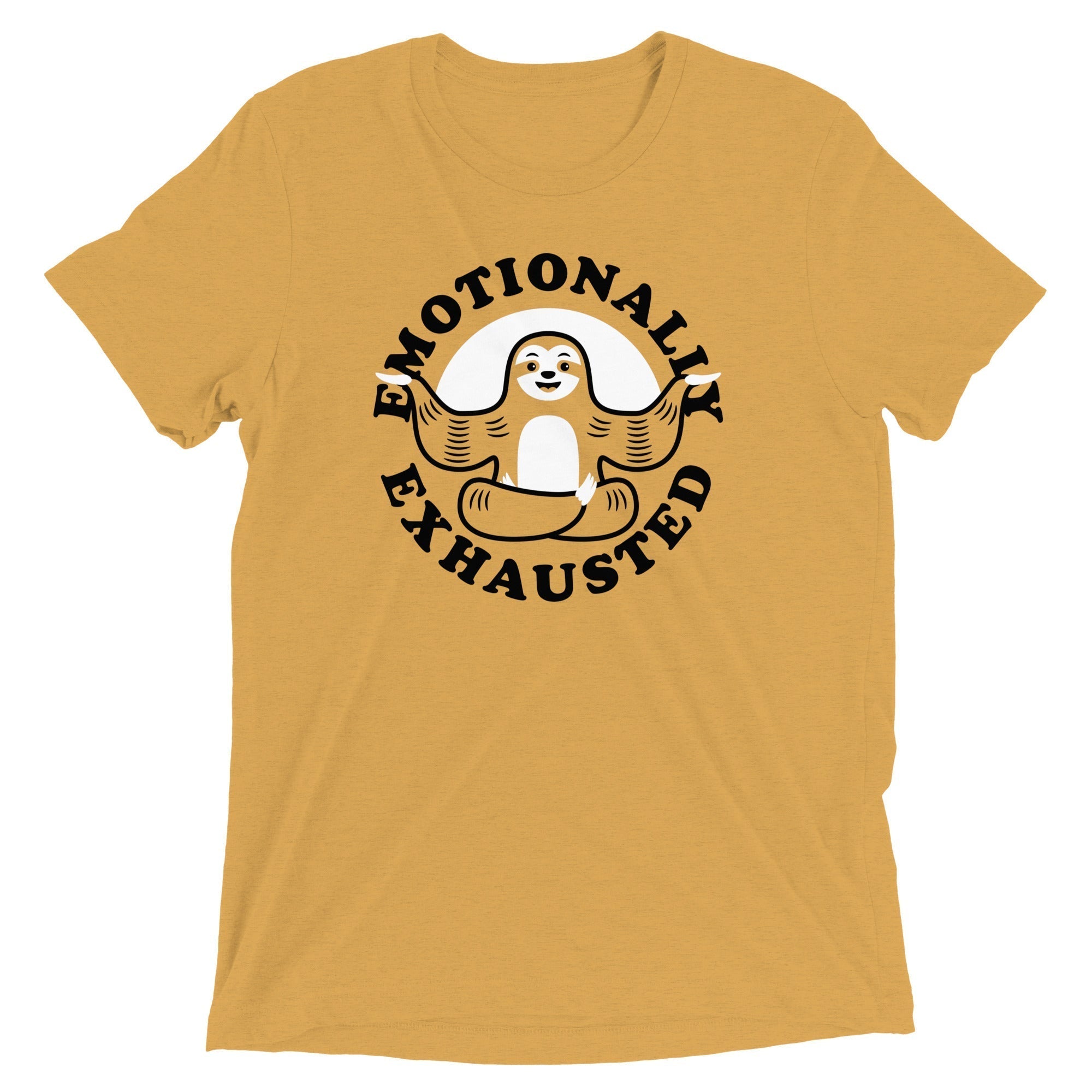 Emotionally Exhausted Men's Tri-Blend Tee Hoodie, Sweatshirt | CoreVibeTees.com (Image 5)