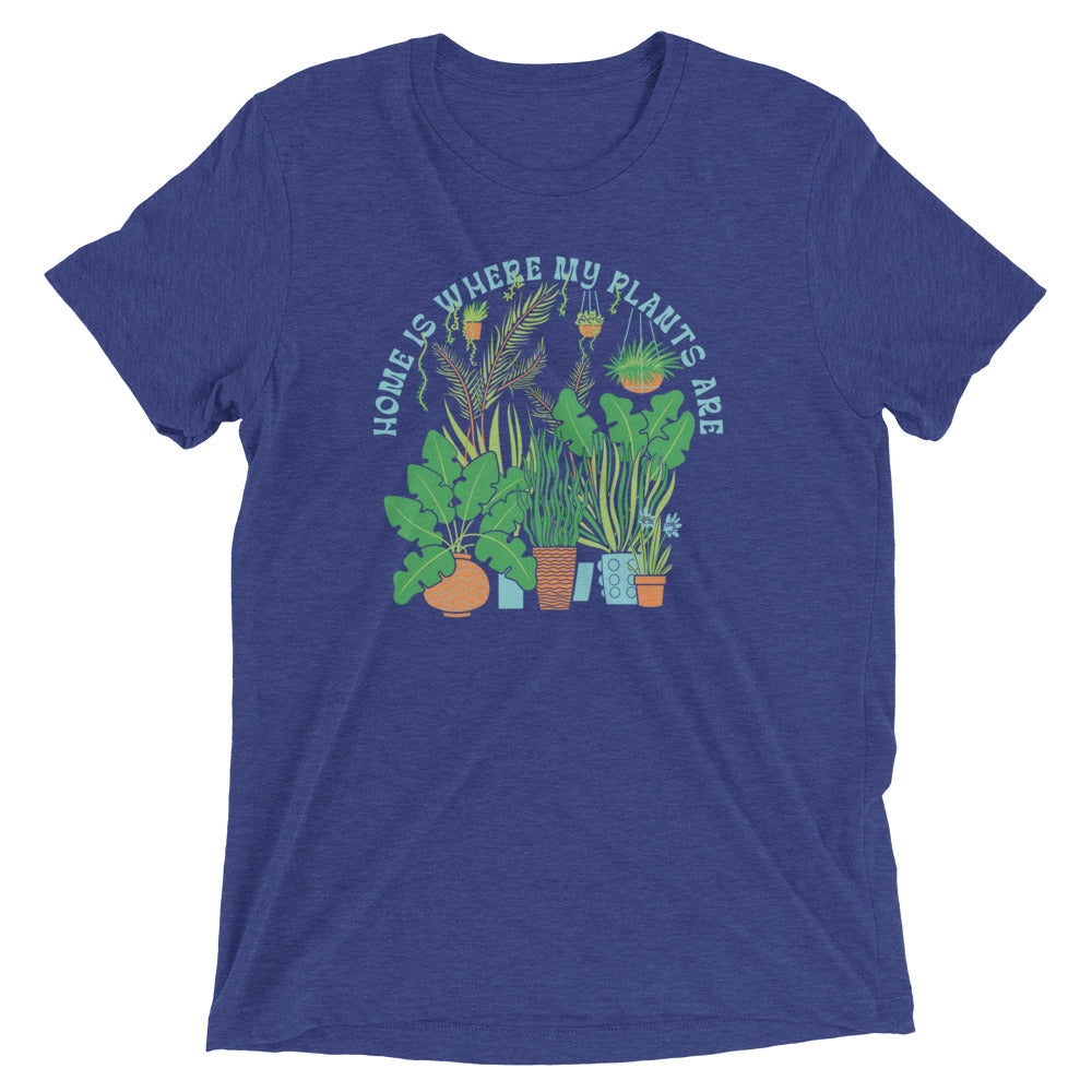 Home Is Where The Plants Are Men's Tri-Blend Tee Hoodie, Sweatshirt | CoreVibeTees.com (Image 4)