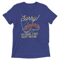 Sorry! I'm Using This Right Meow Men's Tri-Blend Tee Hoodie, Sweatshirt | CoreVibeTees.com (Image 1)