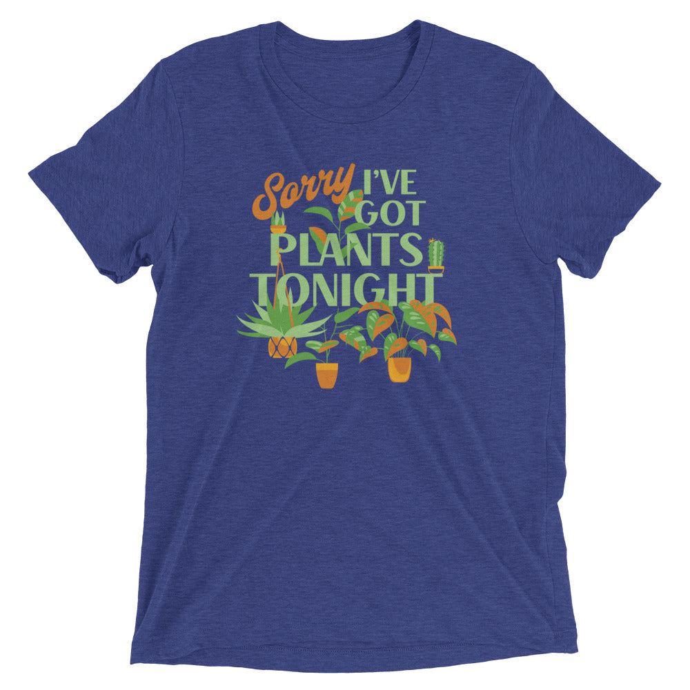 Sorry I've Got Plants Tonight Men's Tri-Blend Tee Hoodie, Sweatshirt | CoreVibeTees.com (Image 4)