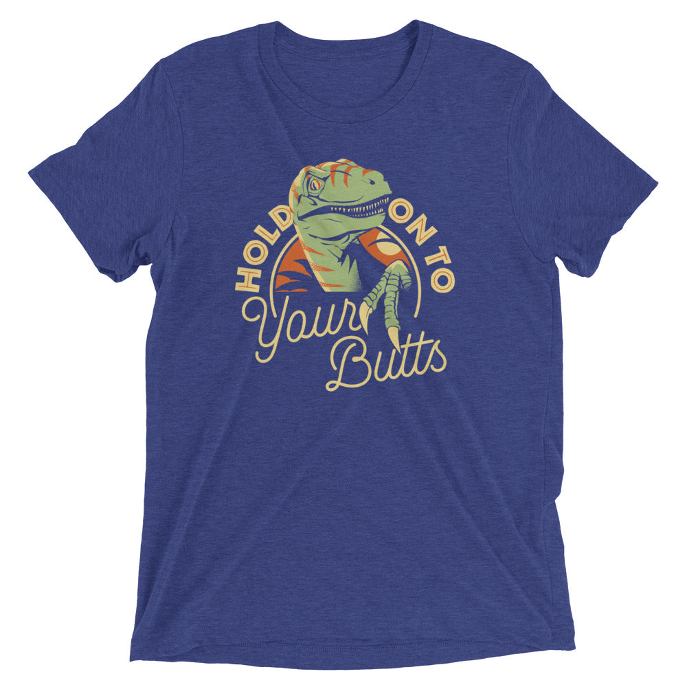 Hold On To Your Butts Men's Tri-Blend Tee Hoodie, Sweatshirt | CoreVibeTees.com (Image 5)