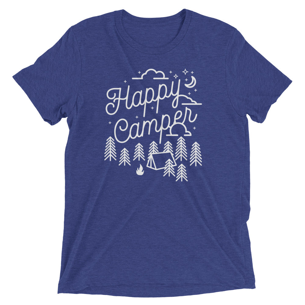 Happy Camper Men's Tri-Blend Tee Hoodie, Sweatshirt | CoreVibeTees.com (Image 5)