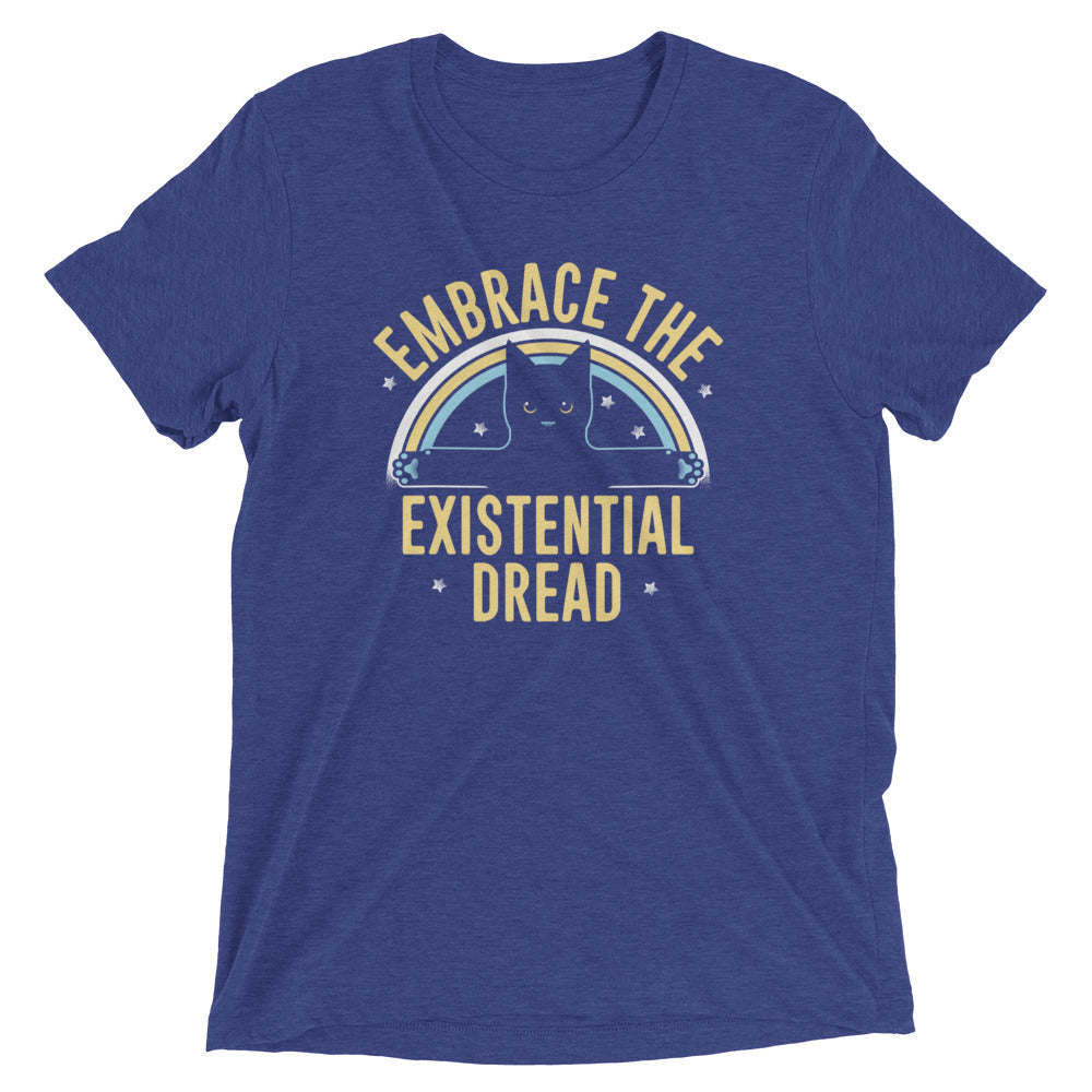 Embrace The Existential Dread Men's Tri-Blend Tee Hoodie, Sweatshirt | CoreVibeTees.com (Image 2)