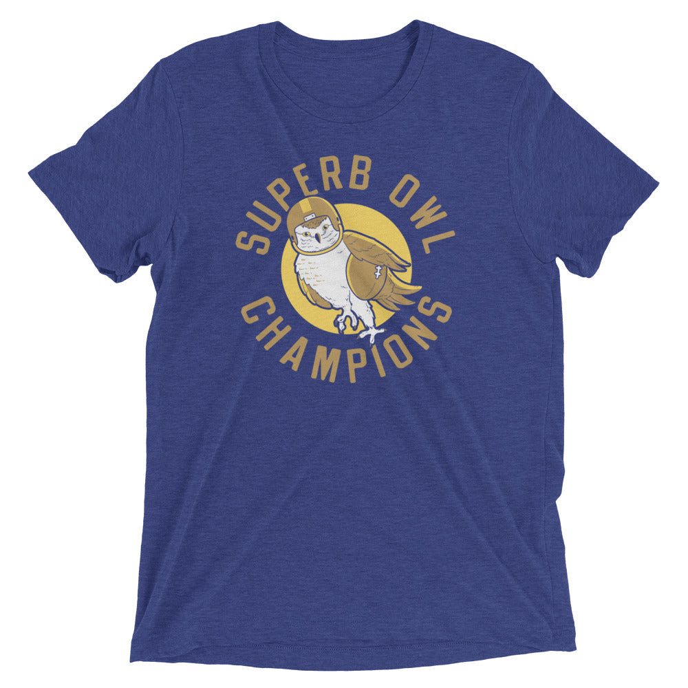 Superb Owl Men's Tri-Blend Tee Hoodie, Sweatshirt | CoreVibeTees.com (Image 1)