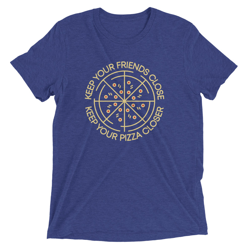 Keep Your Pizza Closer Men's Tri-Blend Tee Hoodie, Sweatshirt | CoreVibeTees.com (Image 3)