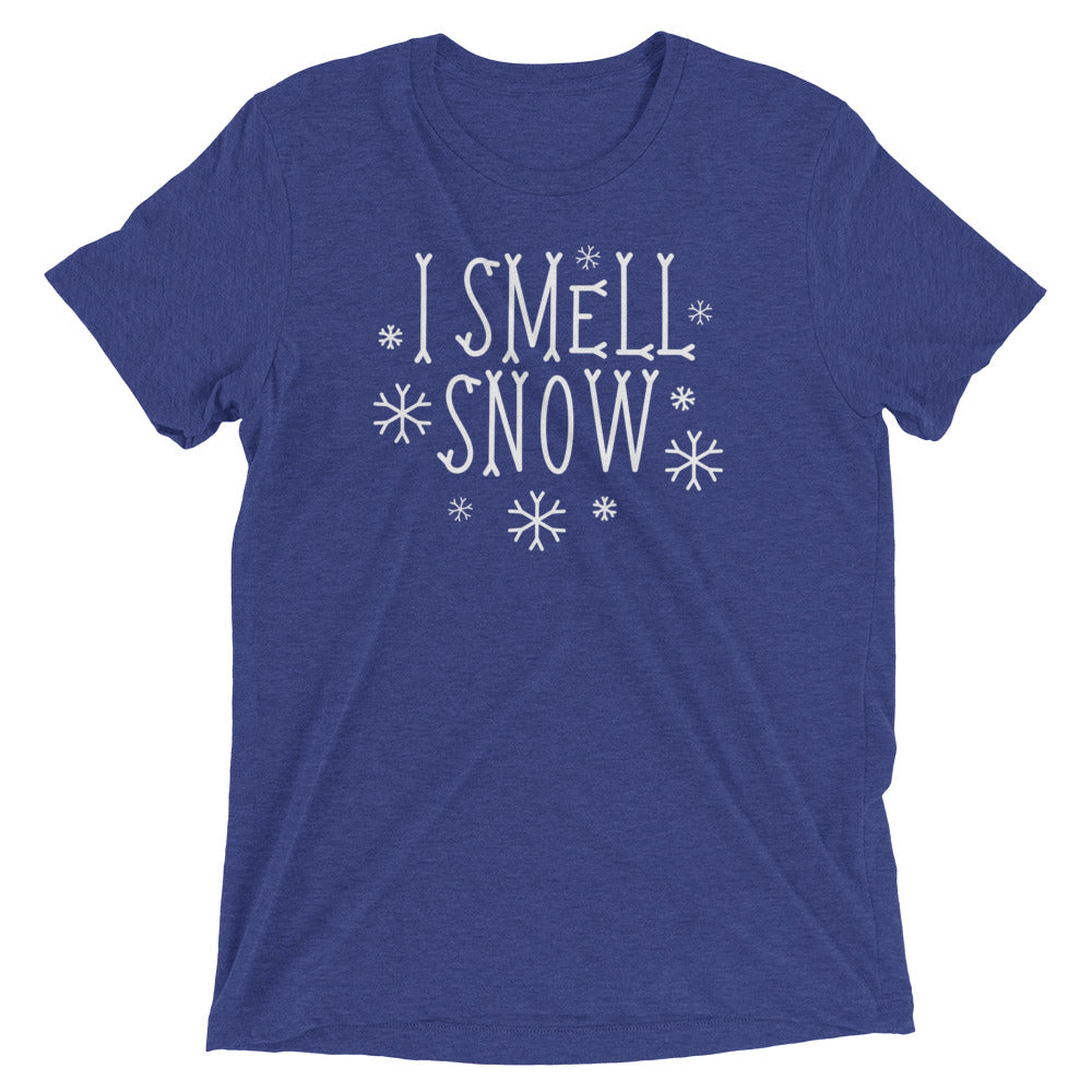I Smell Snow Men's Tri-Blend Tee Hoodie, Sweatshirt | CoreVibeTees.com (Image 1)