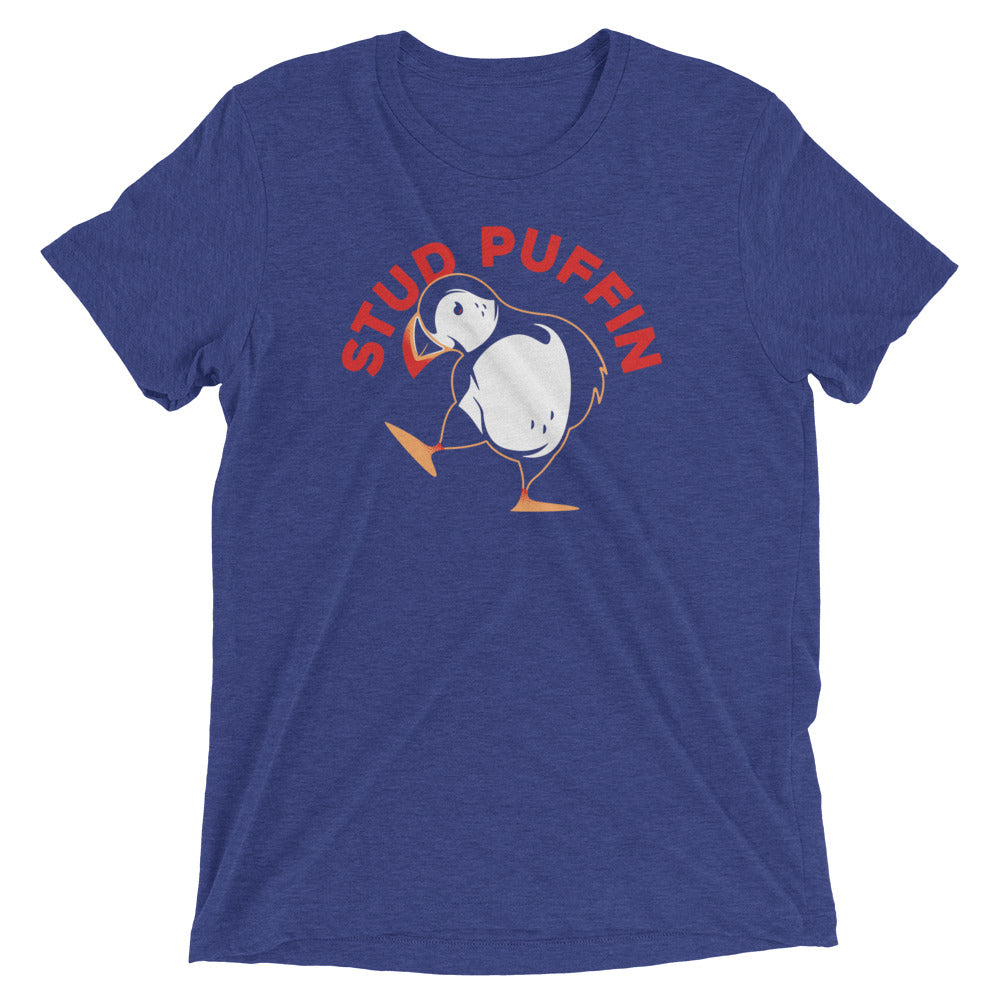 Stud Puffin Men's Tri-Blend Tee Hoodie, Sweatshirt | CoreVibeTees.com (Image 1)