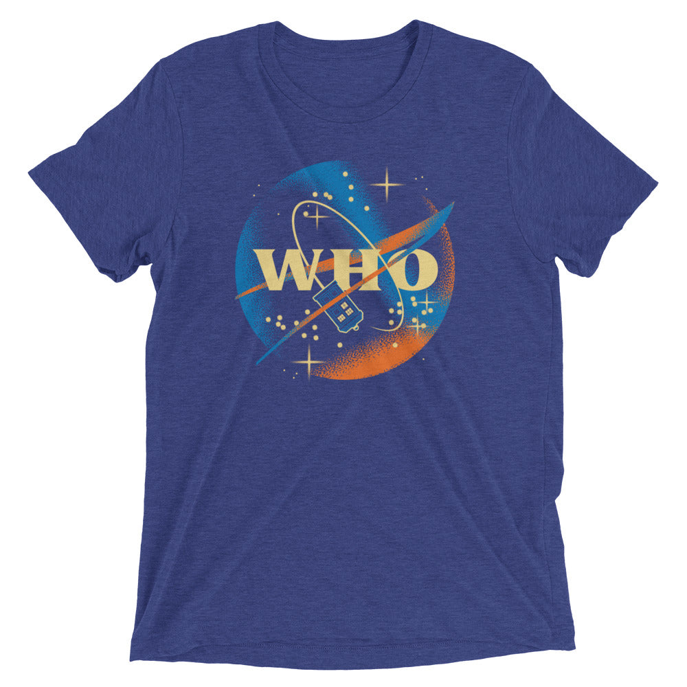 Who Space Administration Men's Tri-Blend Tee Hoodie, Sweatshirt | CoreVibeTees.com (Image 1)