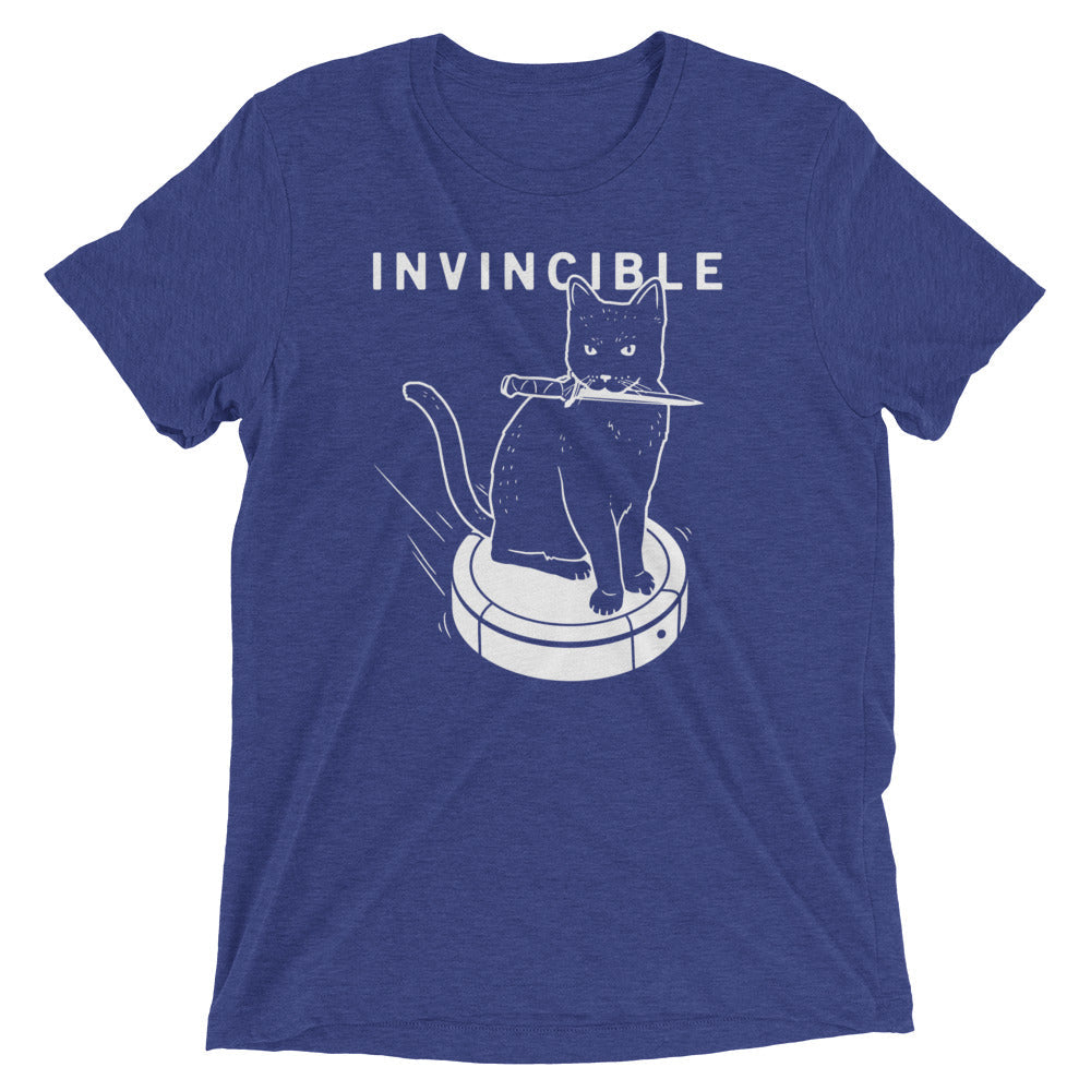 Invincible Cat Men's Tri-Blend Tee Hoodie, Sweatshirt | CoreVibeTees.com (Image 4)