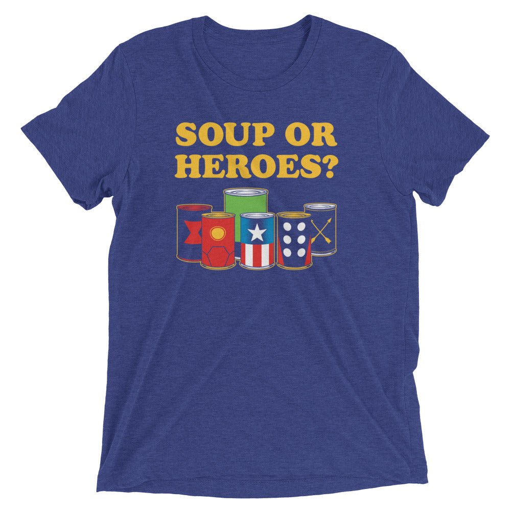 Soup Or Hero? Men's Tri-Blend Tee Hoodie, Sweatshirt | CoreVibeTees.com (Image 4)