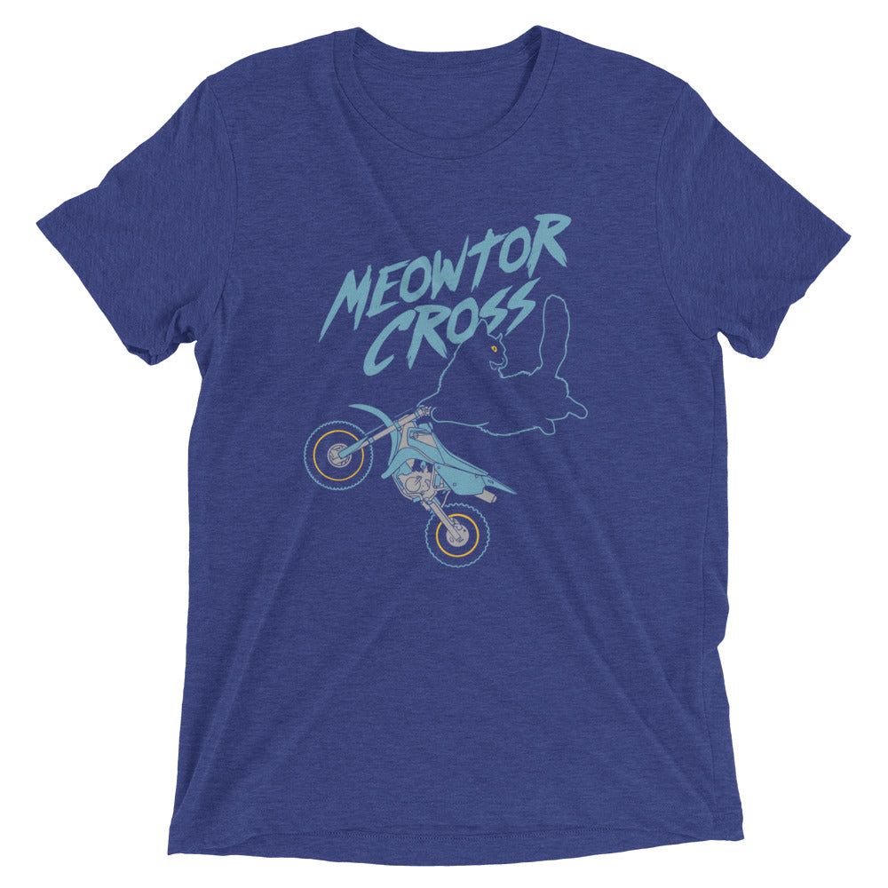 Meowtor Cross Men's Tri-Blend Tee Hoodie, Sweatshirt | CoreVibeTees.com (Image 3)