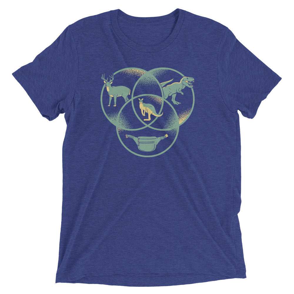Kangaroo Venn Diagram Men's Tri-Blend Tee Hoodie, Sweatshirt | CoreVibeTees.com (Image 3)