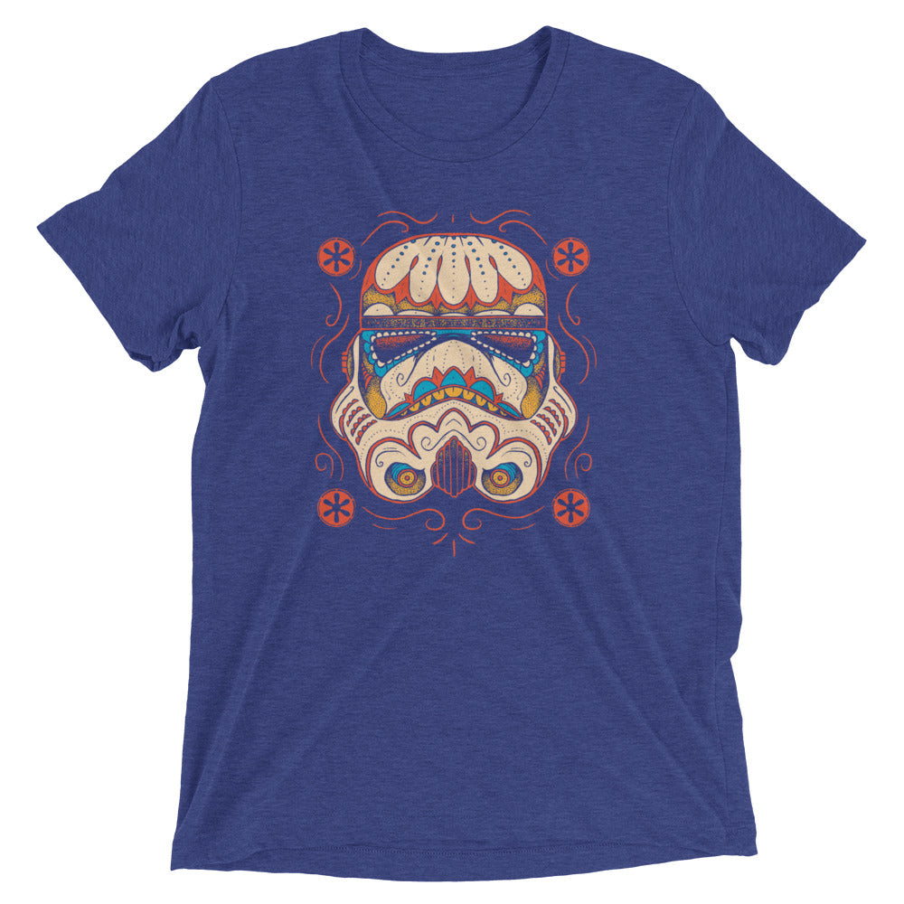 Sugar Skull Trooper Men's Tri-Blend Tee Hoodie, Sweatshirt | CoreVibeTees.com (Image 3)