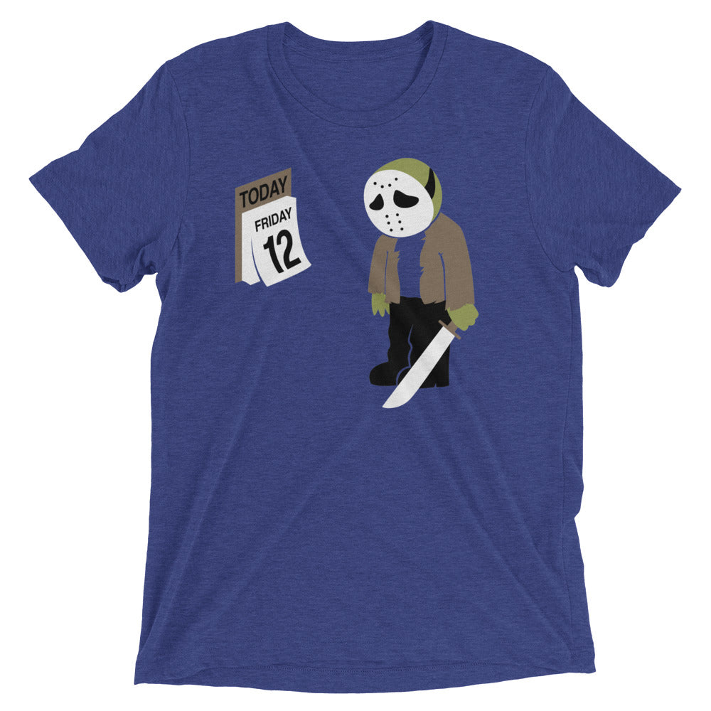 Friday the 12th Men's Tri-Blend Tee Hoodie, Sweatshirt | CoreVibeTees.com (Image 3)