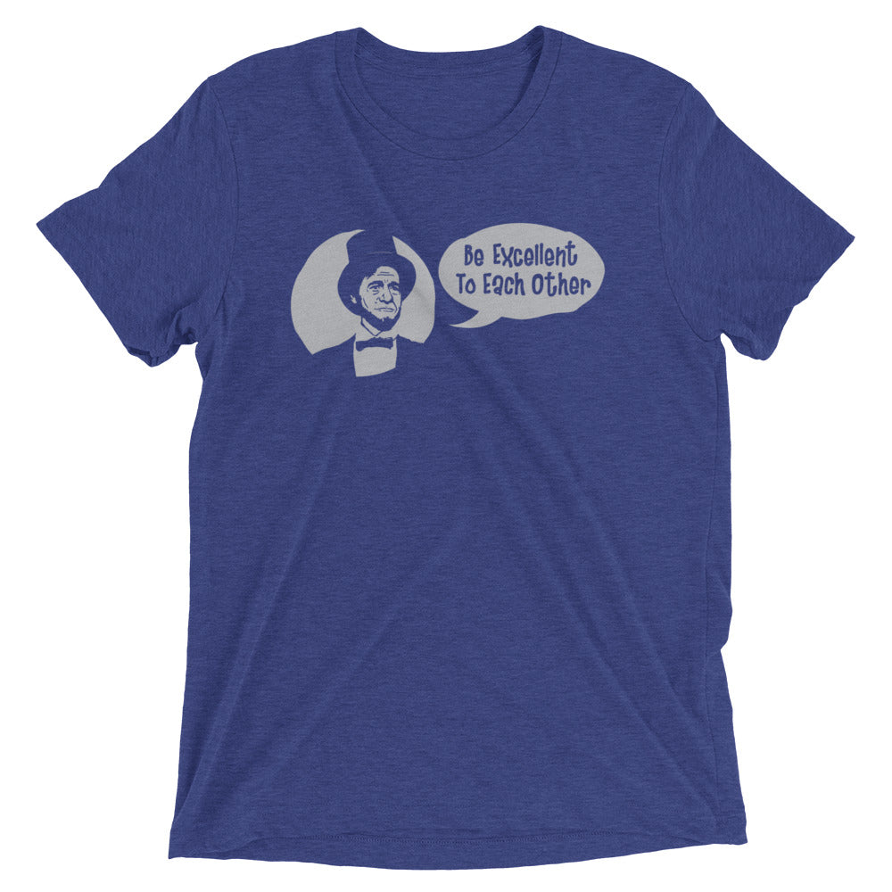 Be Excellent to Each Other Men's Tri-Blend Tee Hoodie, Sweatshirt | CoreVibeTees.com (Image 4)