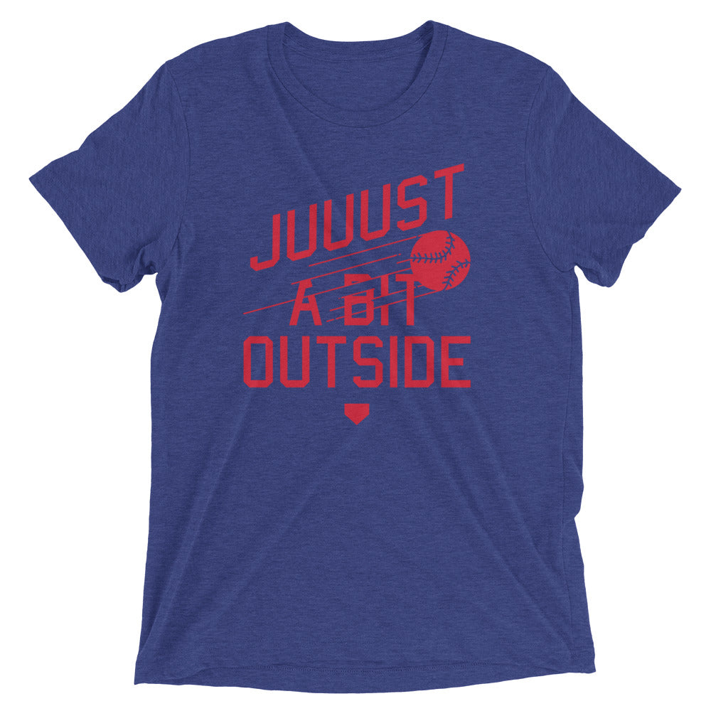 Just A Bit Outside Men's Tri-Blend Tee Hoodie, Sweatshirt | CoreVibeTees.com (Image 1)