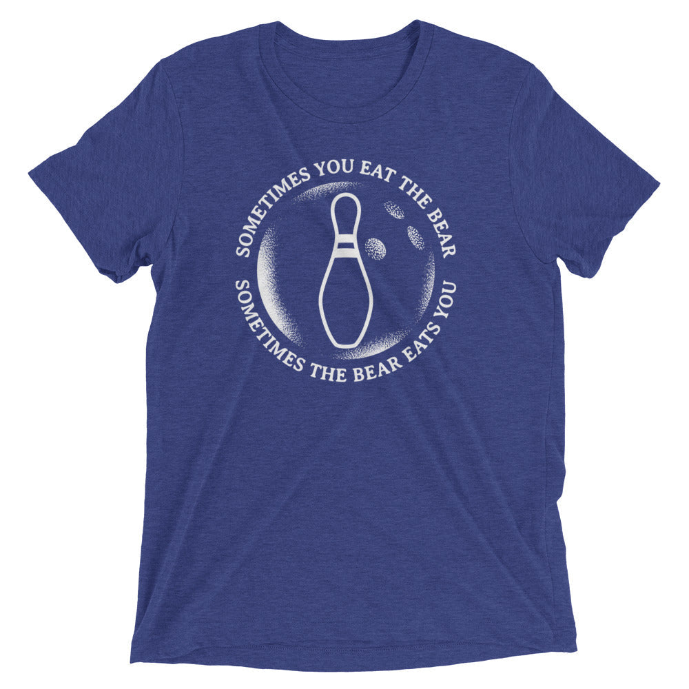 Sometimes You Eat The Bear Men's Tri-Blend Tee Hoodie, Sweatshirt | CoreVibeTees.com (Image 3)