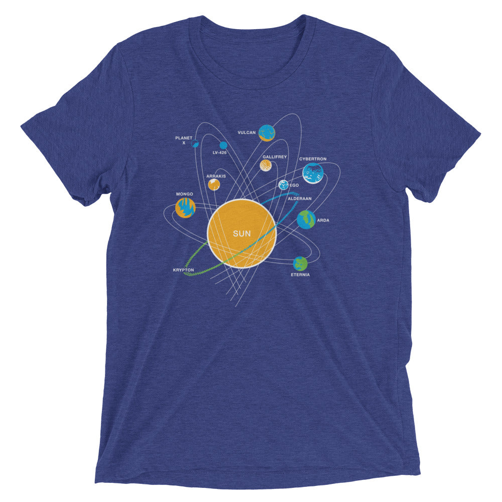 Solar System Men's Tri-Blend Tee Hoodie, Sweatshirt | CoreVibeTees.com (Image 3)