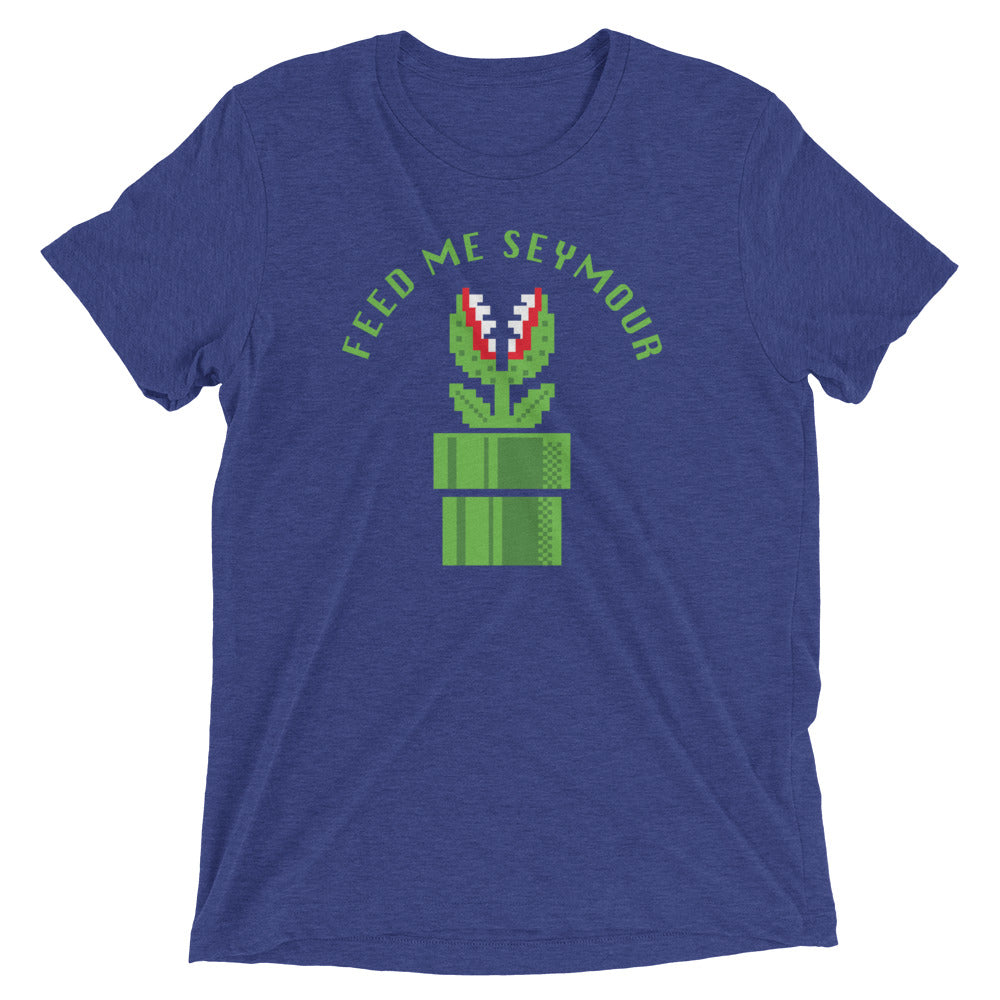 Feed Me Seymour Men's Tri-Blend Tee Hoodie, Sweatshirt | CoreVibeTees.com (Image 3)