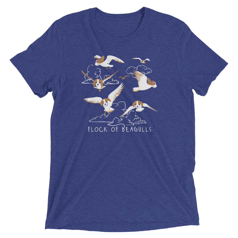 Flock Of Beagulls Men's Tri-Blend Tee Hoodie, Sweatshirt | CoreVibeTees.com (Image 3)