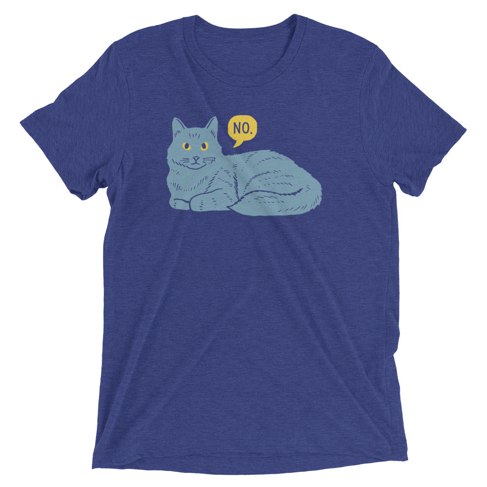 No Cat Men's Tri-Blend Tee Hoodie, Sweatshirt | CoreVibeTees.com (Image 3)