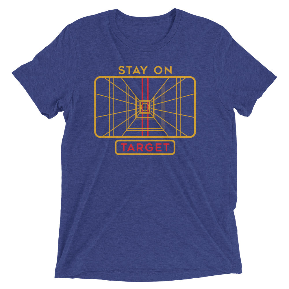 Stay On Target Men's Tri-Blend Tee Hoodie, Sweatshirt | CoreVibeTees.com (Image 3)