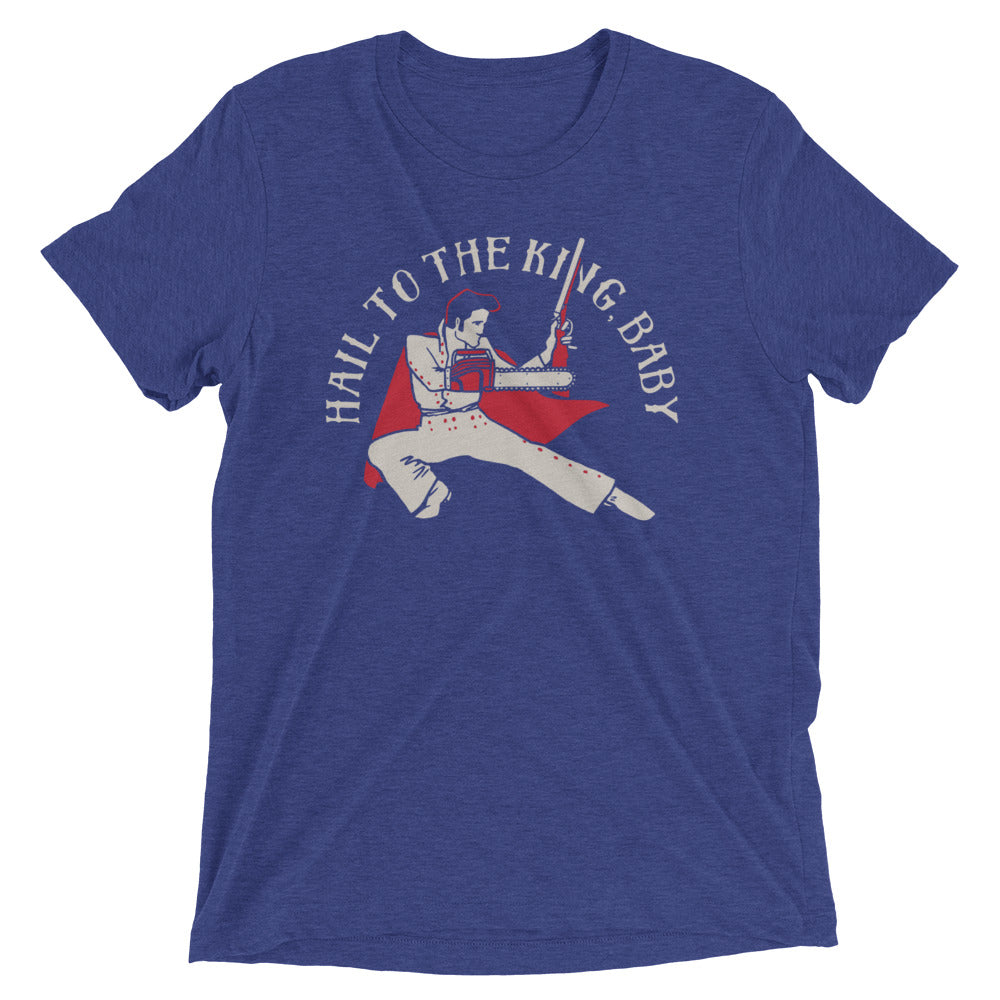Hail To The King, Baby Men's Tri-Blend Tee Hoodie, Sweatshirt | CoreVibeTees.com (Image 4)