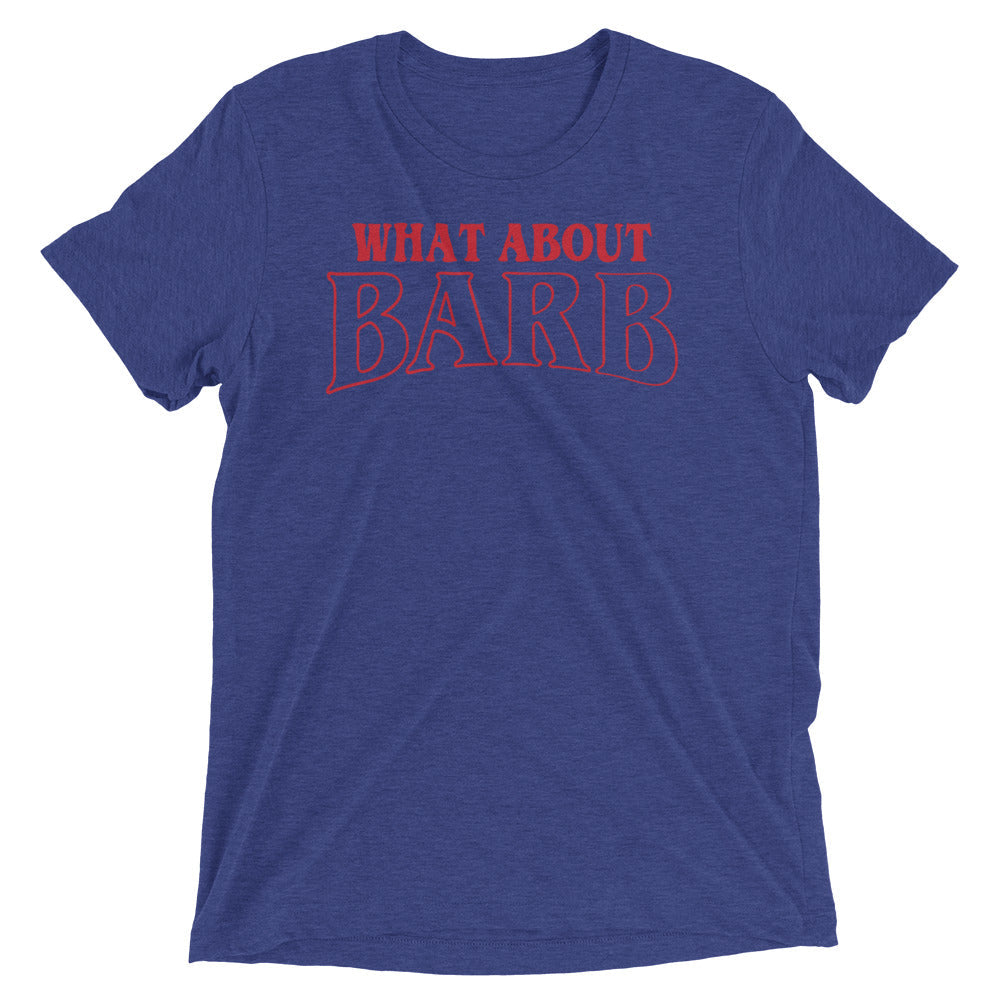 What About Barb? Men's Tri-Blend Tee Hoodie, Sweatshirt | CoreVibeTees.com (Image 4)