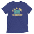 Wake Me When The Food's Here Men's Tri-Blend Tee Hoodie, Sweatshirt | CoreVibeTees.com (Image 1)